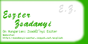 eszter zsadanyi business card